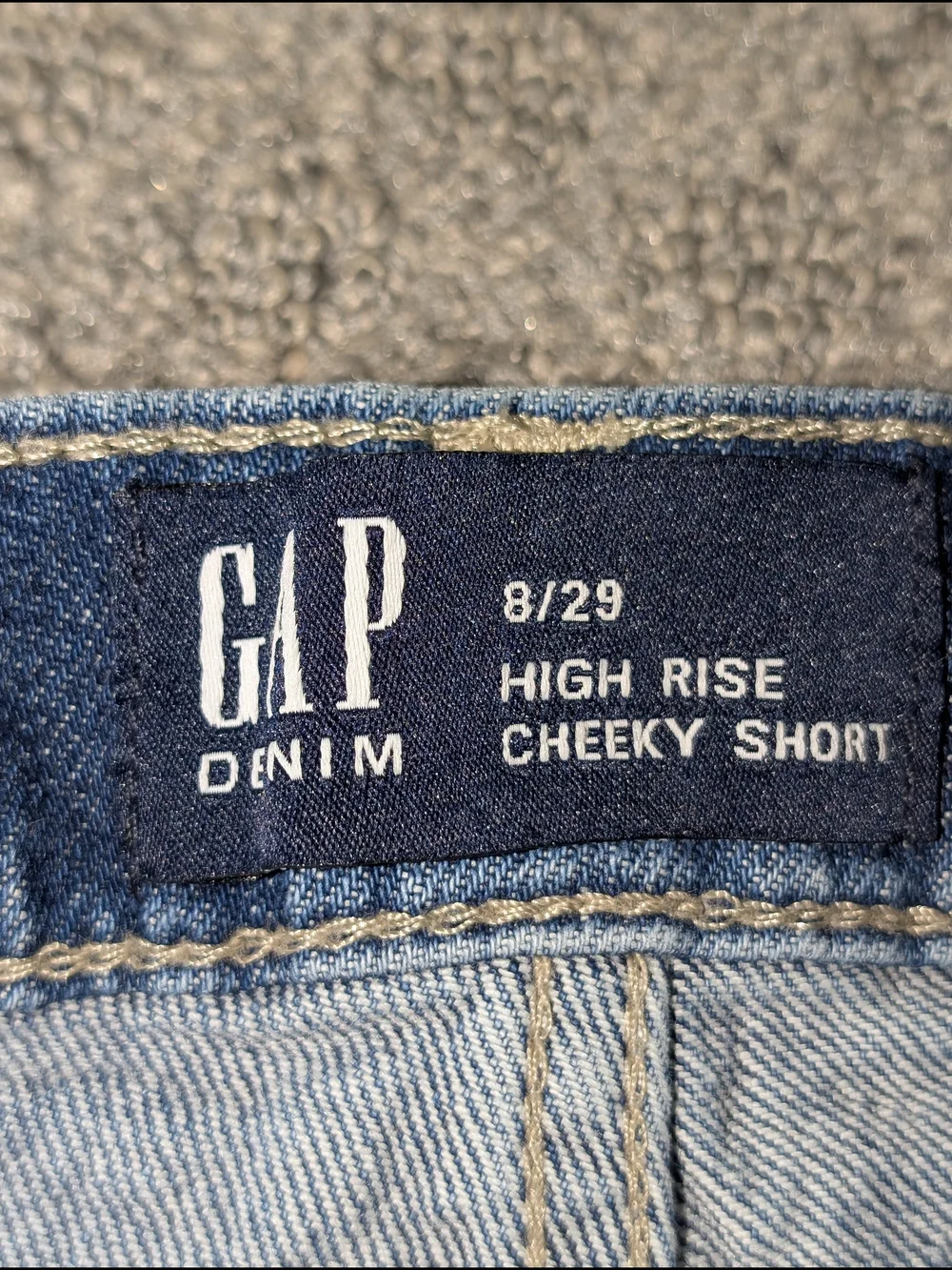 GAP Women's 8 Distressed High-rise Cheeky Cutoff Denim Shorts Button Fly